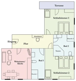 Ferienwohnung in Geising | FeWo "Kohlhaukuppe" Grundriss