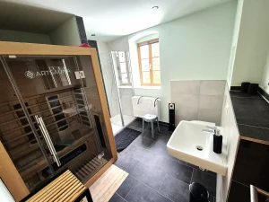 Ferienwohnung in Geising | FeWo "Wildpark" Bad mit Sauna