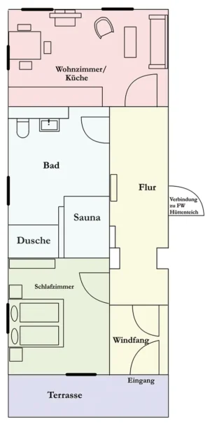 Ferienwohnung in Geising | FeWo "Wildpark" Grundriss